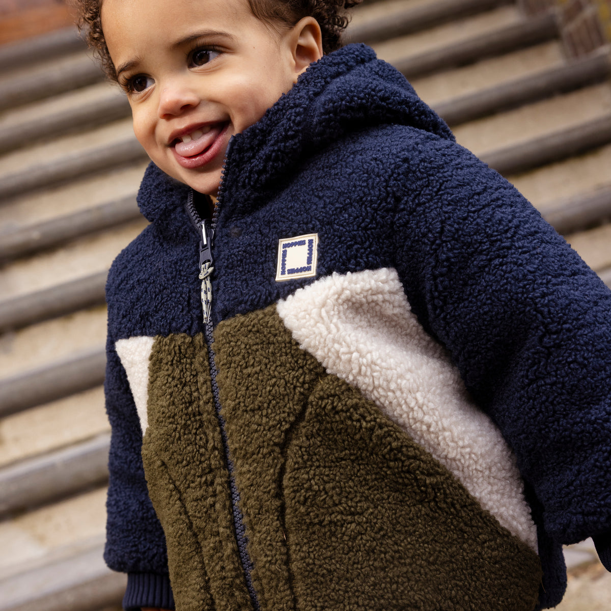 Noppies Jas | Reversible Jacket | Black Iris | Teddy | Outdoor