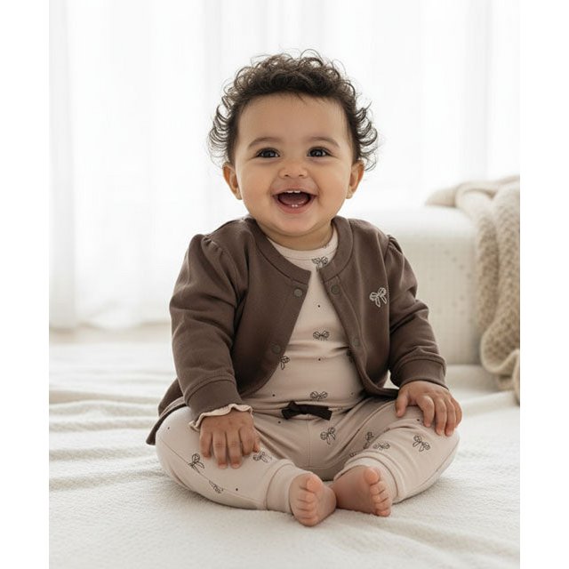 Frogs and Dogs - Ballerina Baby Jacket | Seal bruin