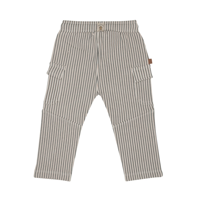Frogs & Dogs Broek | Babybroekje | Cargo Pants | Whisper White | Gestreept