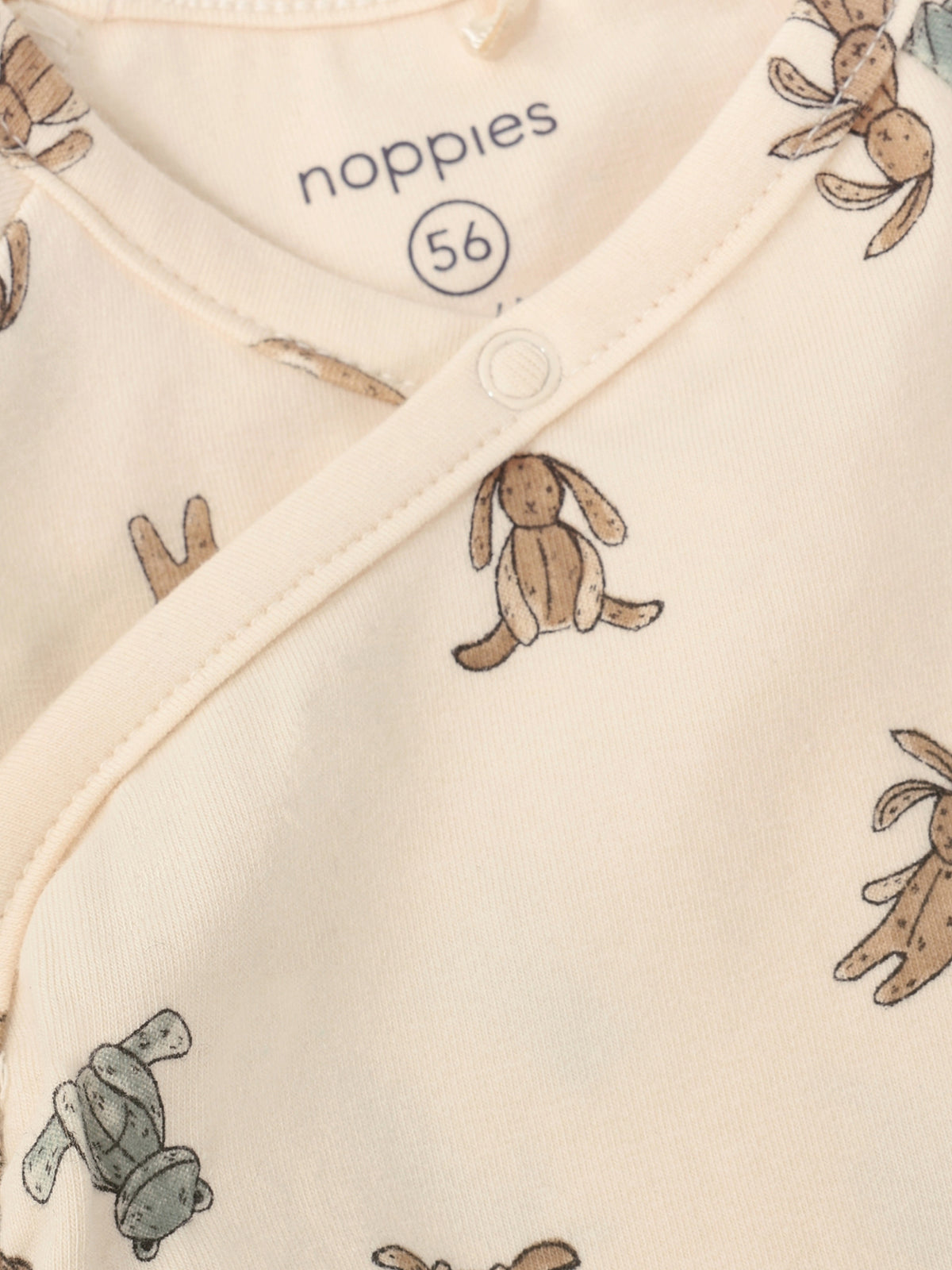 Noppies T-shirt | Lange Mouw | Overslag | Buttercream | Print
