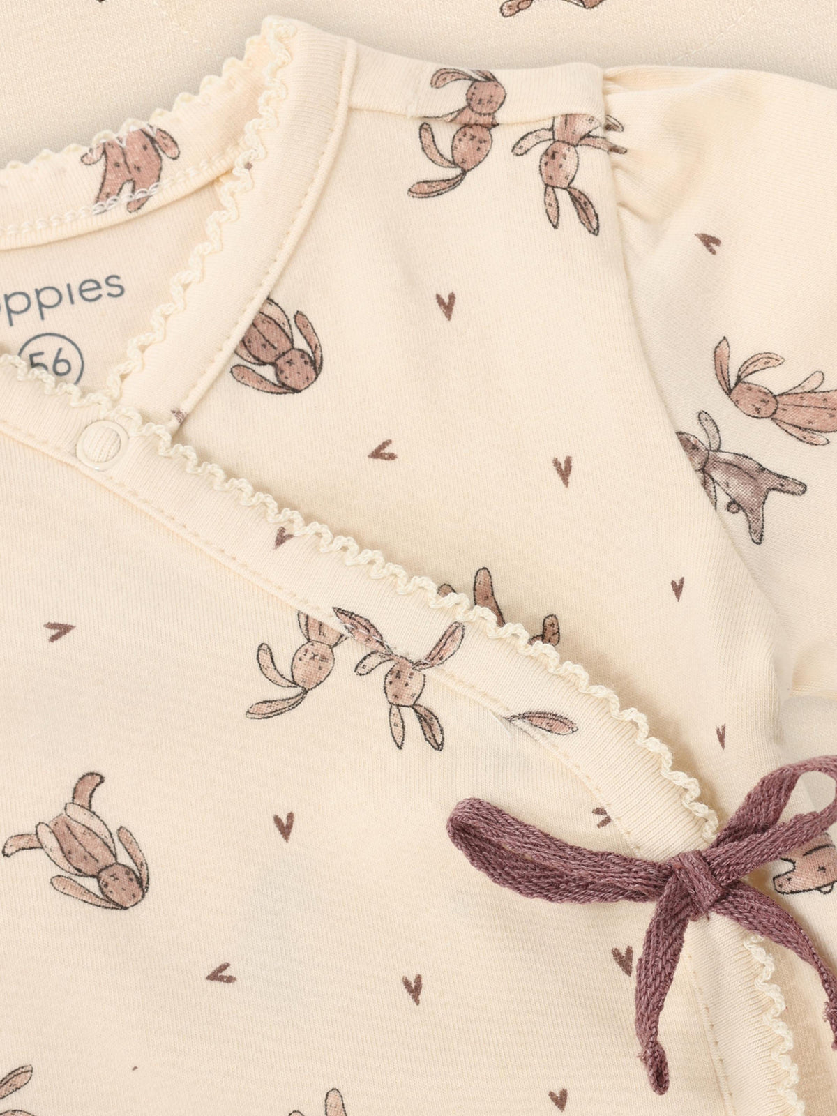 Noppies Overslag T-Shirt | Lange Mouwen | Long Sleeve | Buttercream | Bunny