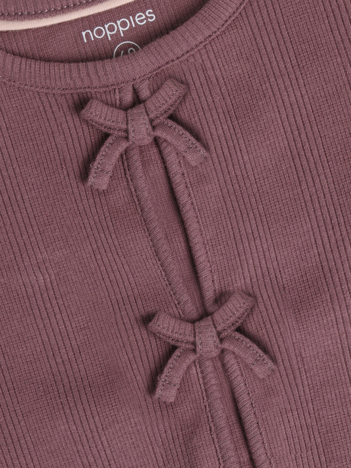 Noppies T-Shirt | Lange Mouw | Rose Taupe | Strikjes