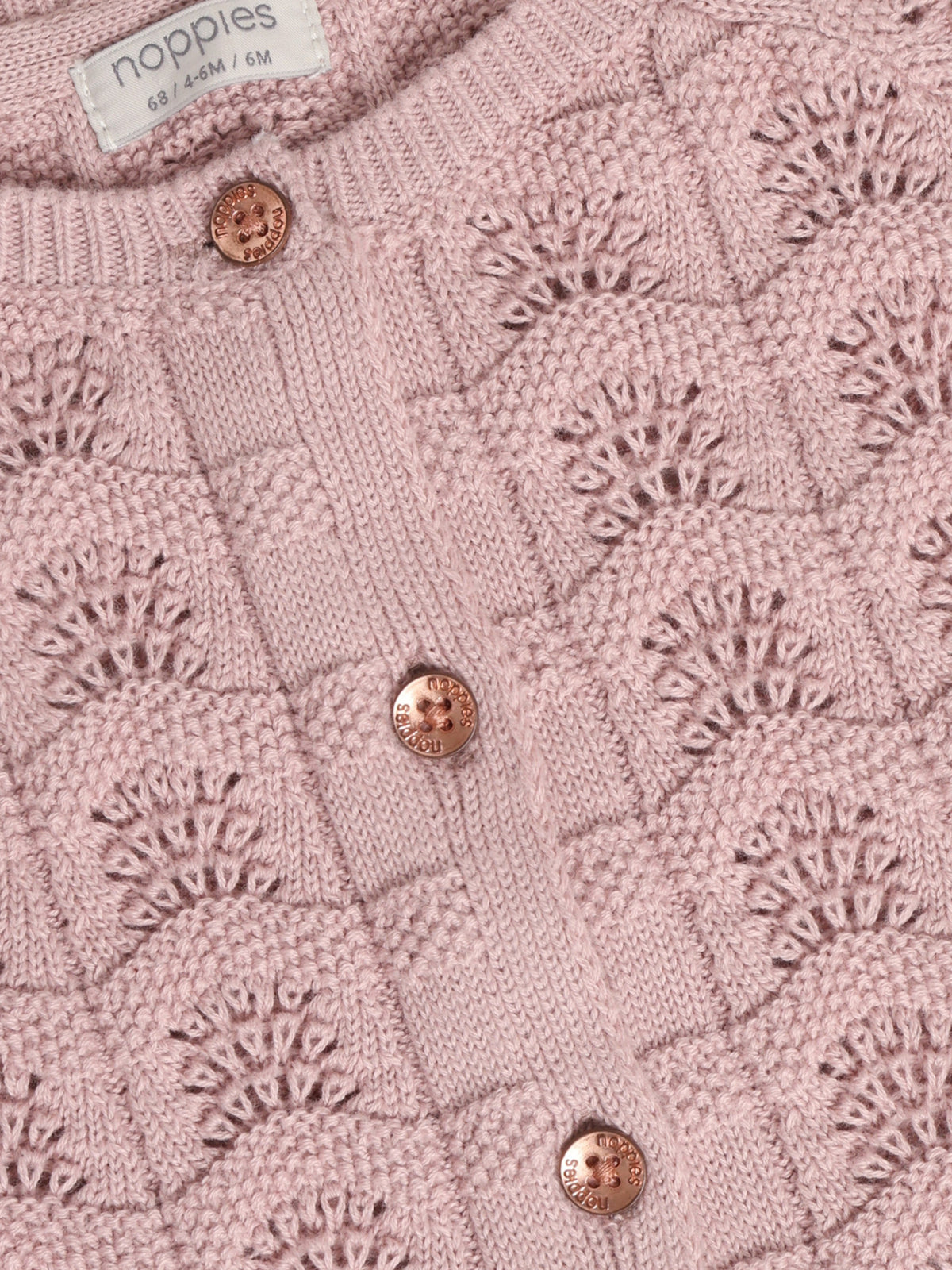 Noppies Vest | Lange Mouw | Cardigan | Vest | Gebreid | Adobe Rose