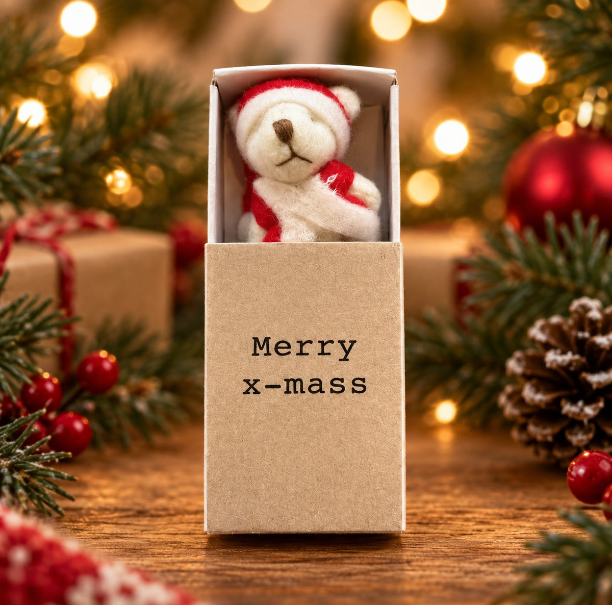 Kerstdoosje Met Kerstbeertje | Merry X-Mass
