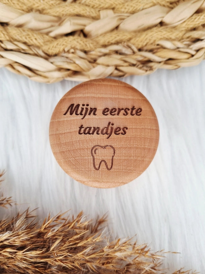 Houten Tandendoosje | Bewaardoosje | Gegraveerd
