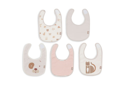Jollein Slab Jersey | Waterproof | Animal Friends (5Pack)