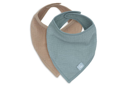 Jollein | Slab Bandana | Hydrofiel | 2 Stuks | Sea Green | Bruin