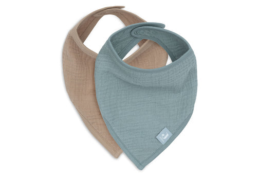 Jollein | Slab Bandana | Hydrofiel | 2 Stuks | Sea Green | Bruin