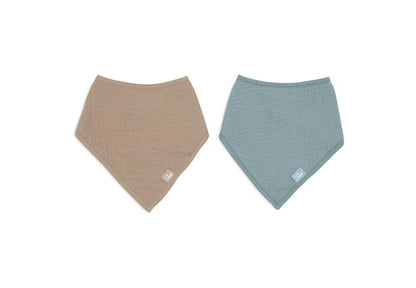 Jollein | Slab Bandana | Hydrofiel | 2 Stuks | Sea Green | Bruin