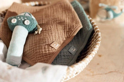 Jollein | Slab Bandana | Hydrofiel | 2 Stuks | Sea Green | Bruin