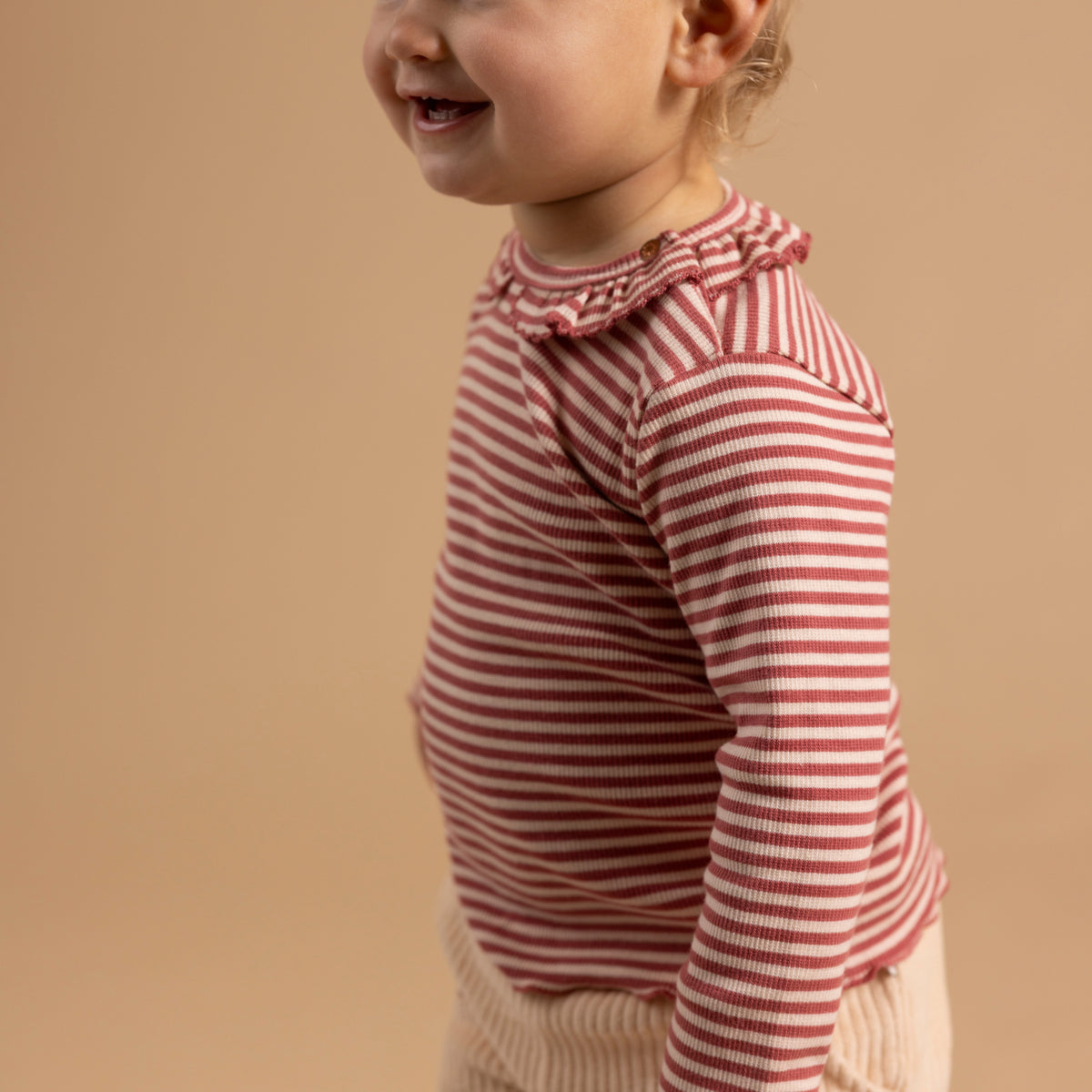 Noppies T-Shirt | Lange Mouw | Dusty Cedar | Gestreept