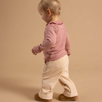 Noppies T-Shirt | Lange Mouw | Dusty Cedar | Gestreept
