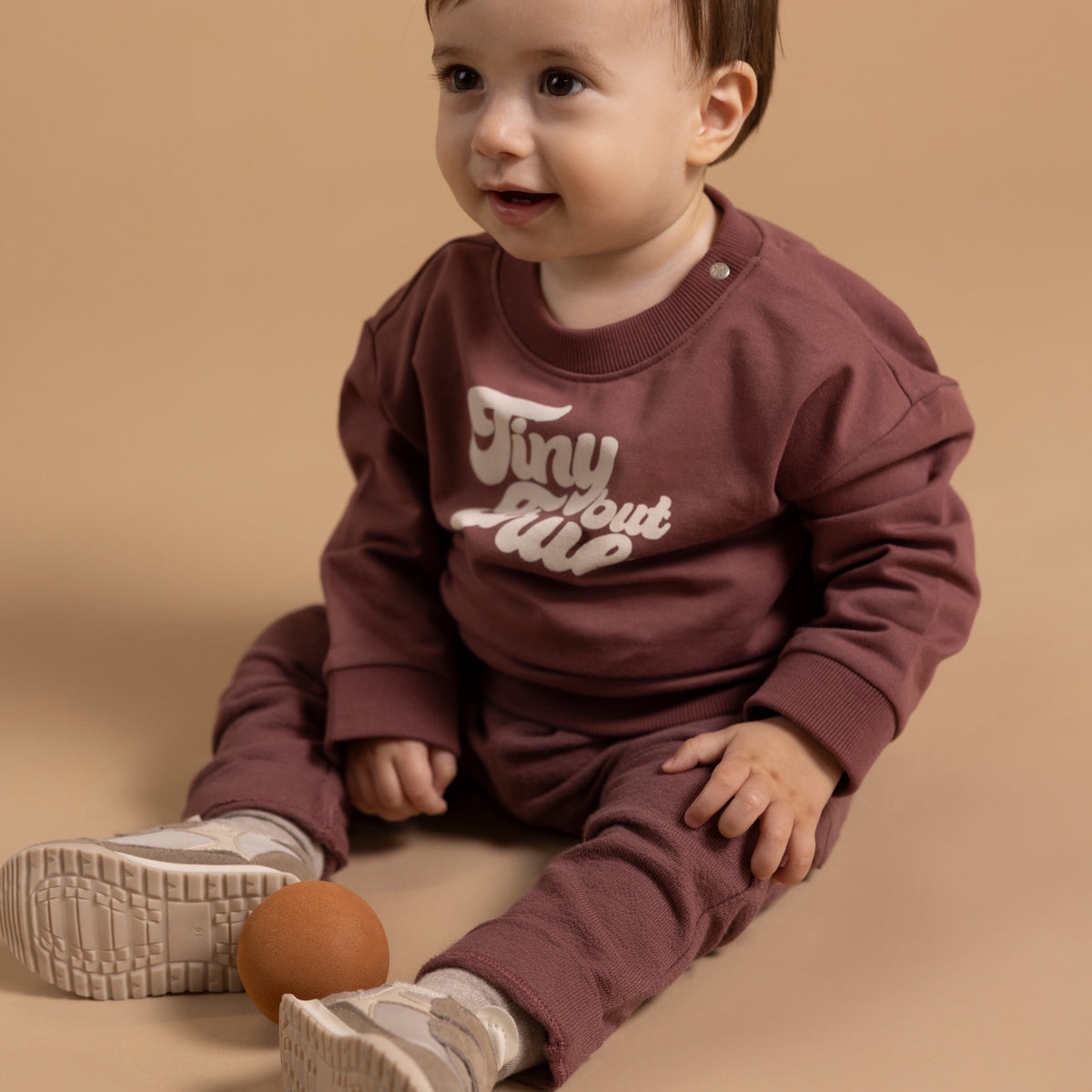 Noppies Sweater | Lange Mouw | Baked Cherry | Tiny But True