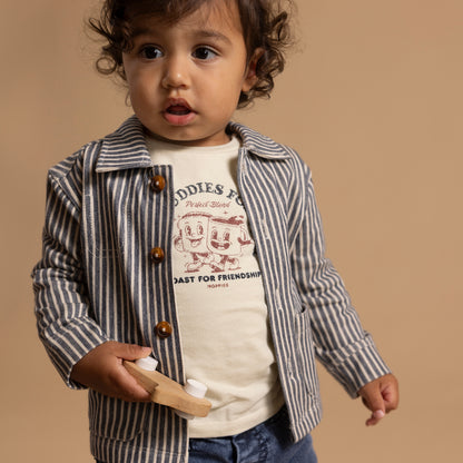 Noppies T-Shirt | Lange Mouw | Whitecap Gray | Best Buddies