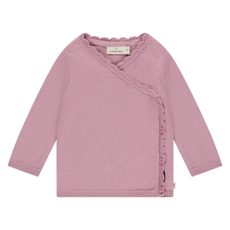 A Tiny Story Baby Cross Body Cardigan | Vest | Rouge | Roze