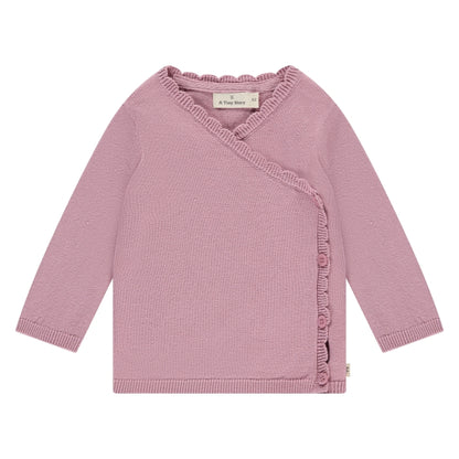 A Tiny Story Baby Cross Body Cardigan | Vest | Rouge | Roze
