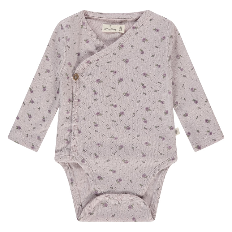 A Tiny Story Baby Romper | Long Sleeve | Light  Mauve