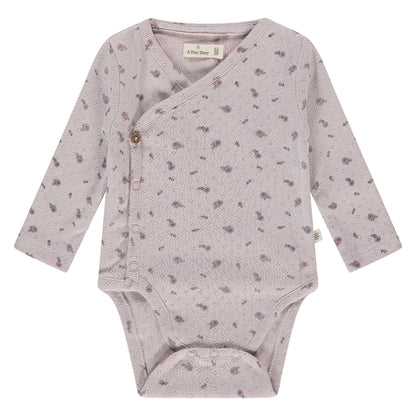 A Tiny Story Baby Romper | Long Sleeve | Light  Mauve