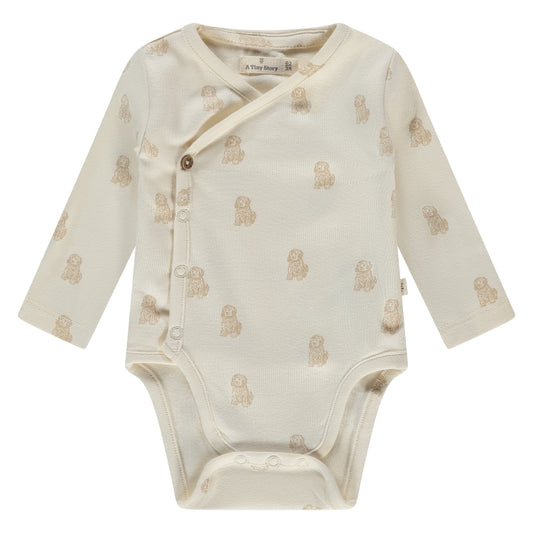 Baby Romper - Long Sleeve - Ecru - Doodle