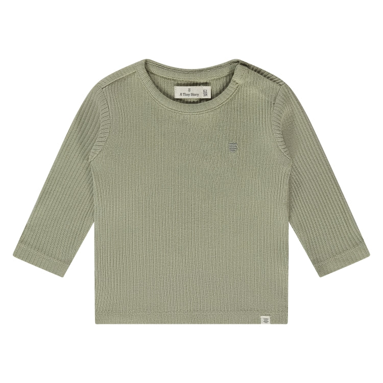 A Tiny Story Baby T-Shirt | Long sleeve | Moss Groen