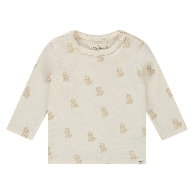 A Tiny Story Baby T-Shirt Longsleeve |  Ecru | Doodle