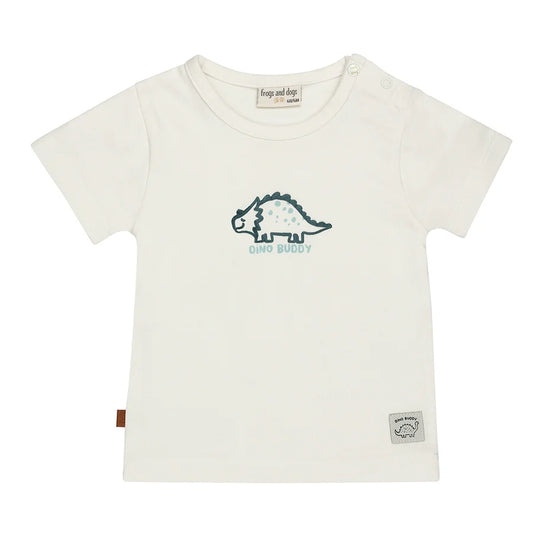 Frogs and Dogs - Dino Buddy T-shirt | White Alyssum