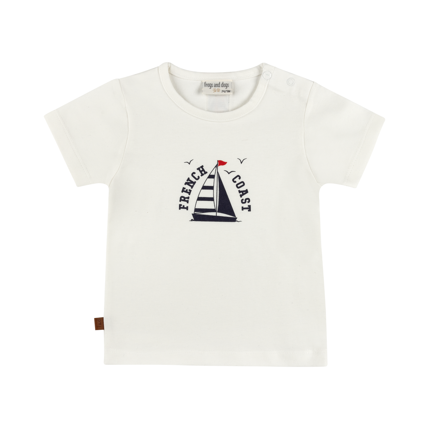 Frogs and Dogs - T-Shirt - Sail Boat - White Alyssum