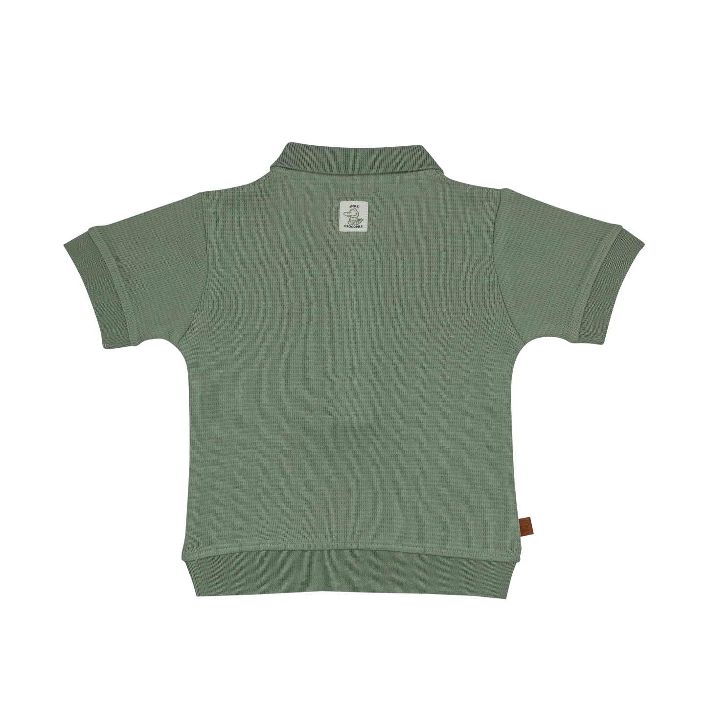 Frogs and Dogs Waffle Polo Baby | Lelieblad | Groen