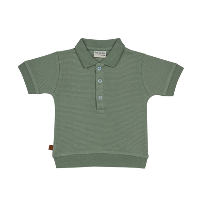 Frogs and Dogs Waffle Polo Baby | Lelieblad | Groen