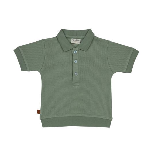 Frogs and Dogs - Waffle Polo Baby | Lelieblad | Groen