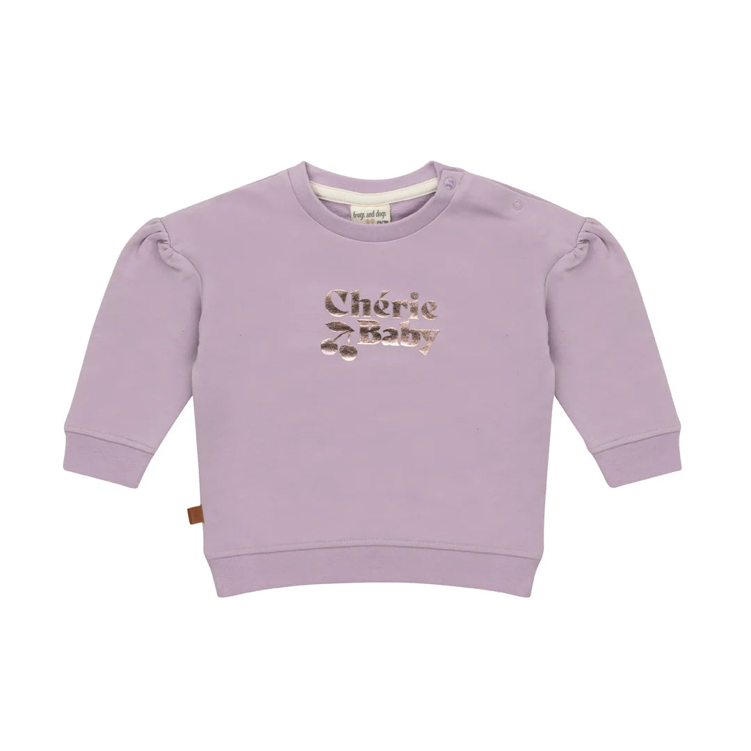 Frogs and Dogs Sweater | Chérie Baby Trui | Lavendel Frost
