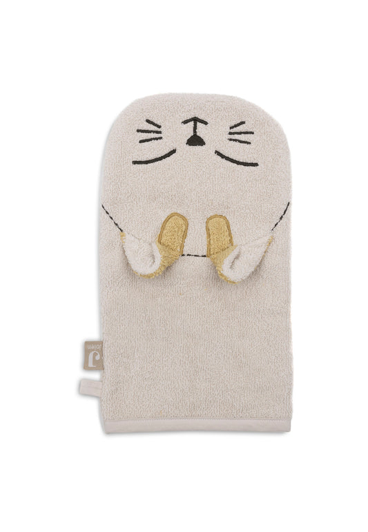 Washandje Badstof - Pets - Sand -Charlie Cat