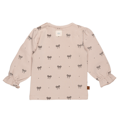 Frogs and Dogs Ballerina Baby Shirt Bow | Sepia Rose