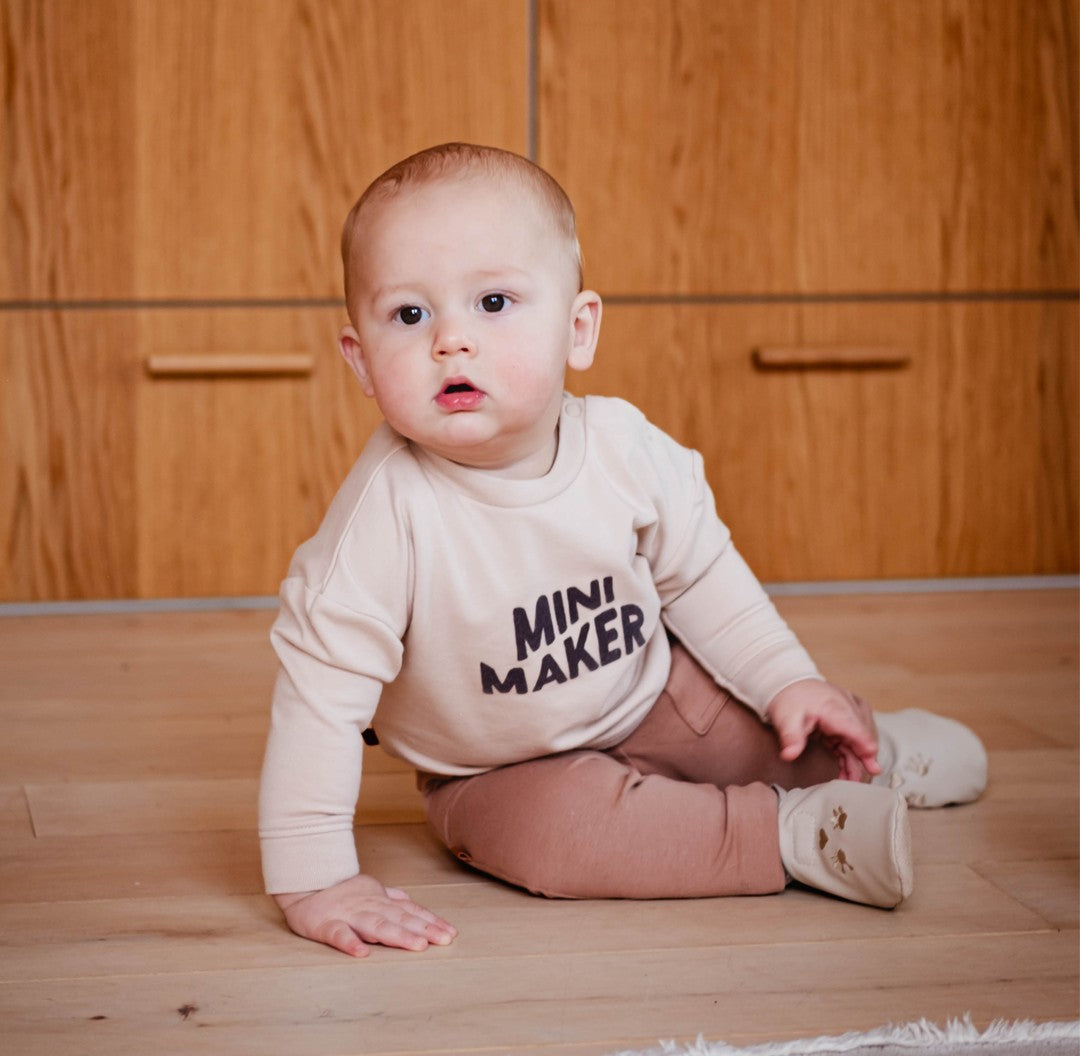 Frogs & Dogs Sweater | Trui | Mini Maker | Beige