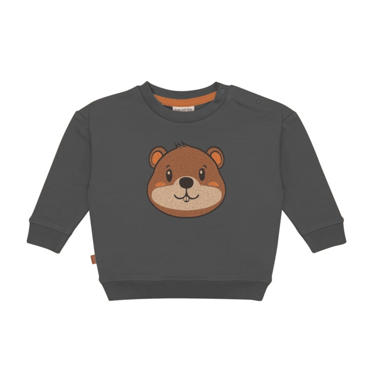 Frogs & Dogs Sweater | Trui | Beaver | Dark Dull Gray