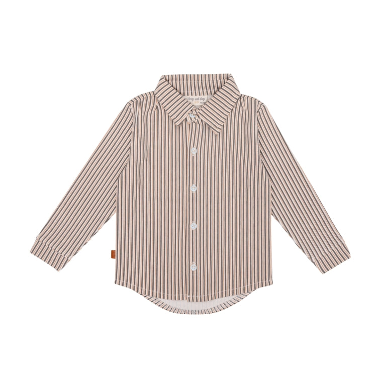 Frogs & Dogs Shirt | Lange Mouw | Overhemd | Whisper White | Gestreept