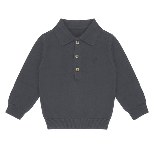 Frogs & Dogs Polo Shirt | Lange Mouw | Dark Gull Gray