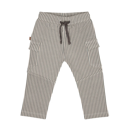 Frogs & Dogs Broek | Babybroekje | Cargo Pants | Whisper White | Gestreept