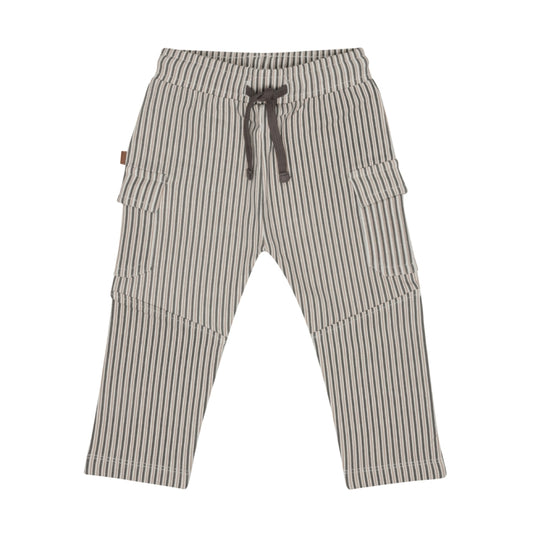 Frogs & Dogs Broek | Babybroekje | Cargo Pants | Whisper White | Gestreept
