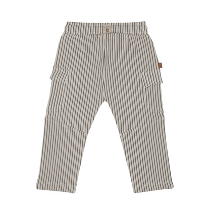 Frogs & Dogs Broek | Babybroekje | Cargo Pants | Whisper White | Gestreept