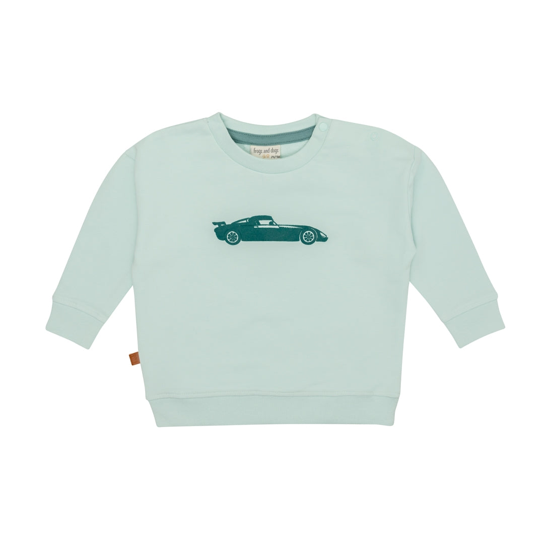 Frogs & Dogs Sweater | Trui | Fast Car | Pastel Blue