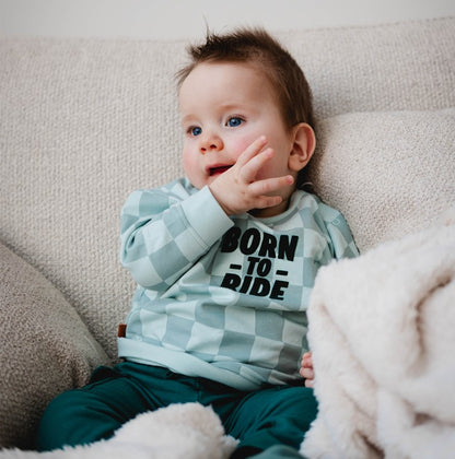 Frogs & Dogs Sweater | Trui | Born To Ride | Pastel Blue
