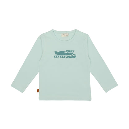 Frogs & Dogs Shirt | Lange Mouw | Little Dude | Pastel Blue