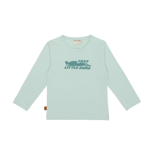 Frogs & Dogs Shirt | Lange Mouw | Little Dude | Pastel Blue