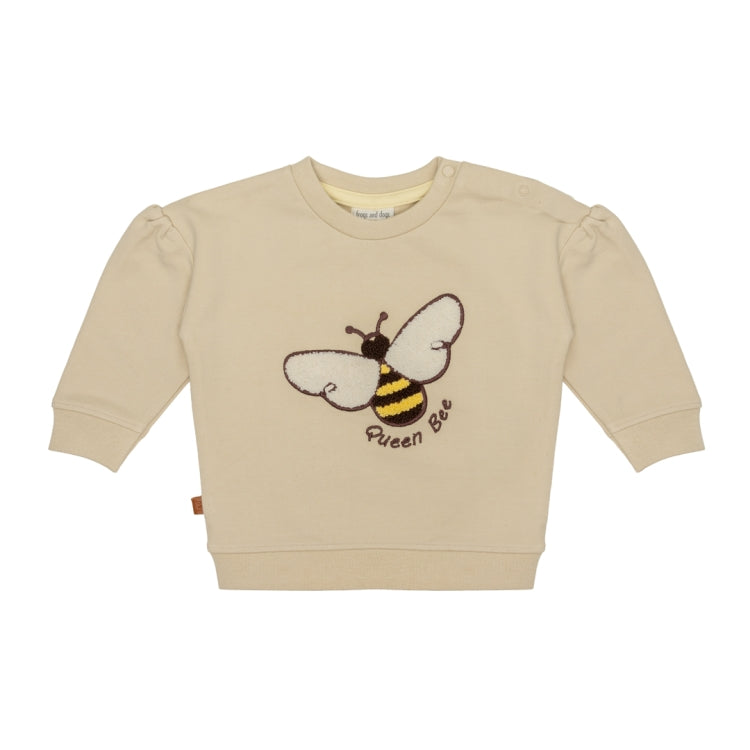 Frogs & Dogs Sweater | Trui | Queen Bee | Peyote | Beige | Geel