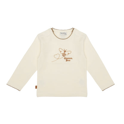 Frogs & Dogs Shirt | Queen Bee | Pristine | Creme Wit met Print