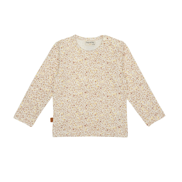Frogs & Dogs Shirt | Leaves | Pristine | Creme Wit met Print