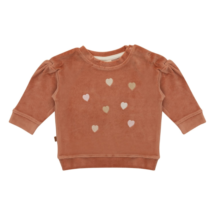 Frogs & Dogs Sweater | Trui | Hearts | Cameo Brown | Bruin