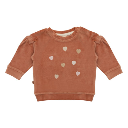 Frogs & Dogs Sweater | Trui | Hearts | Cameo Brown | Bruin