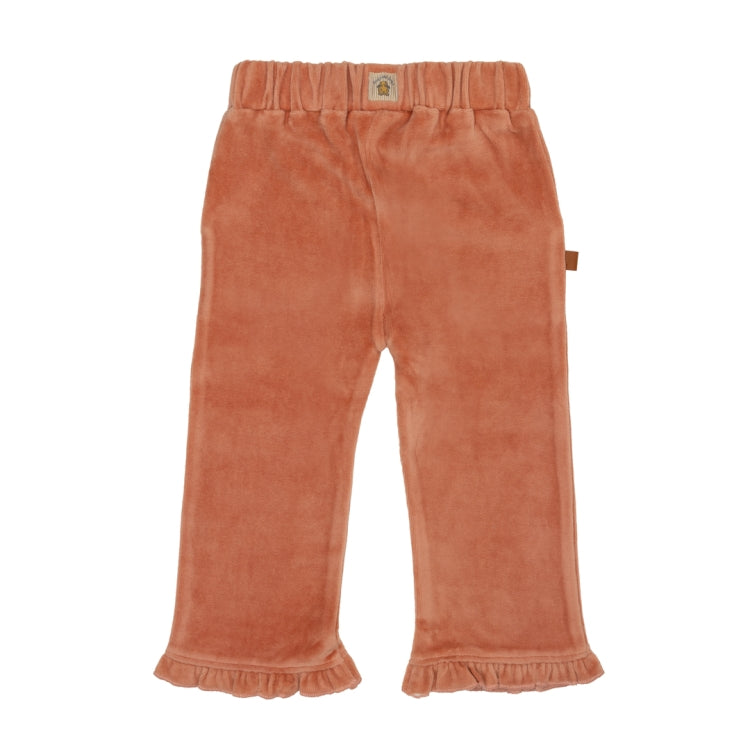 Frogs & Dogs Broek | Babybroekje | Velvet Wide Pants | Cameo Brown | Bruin